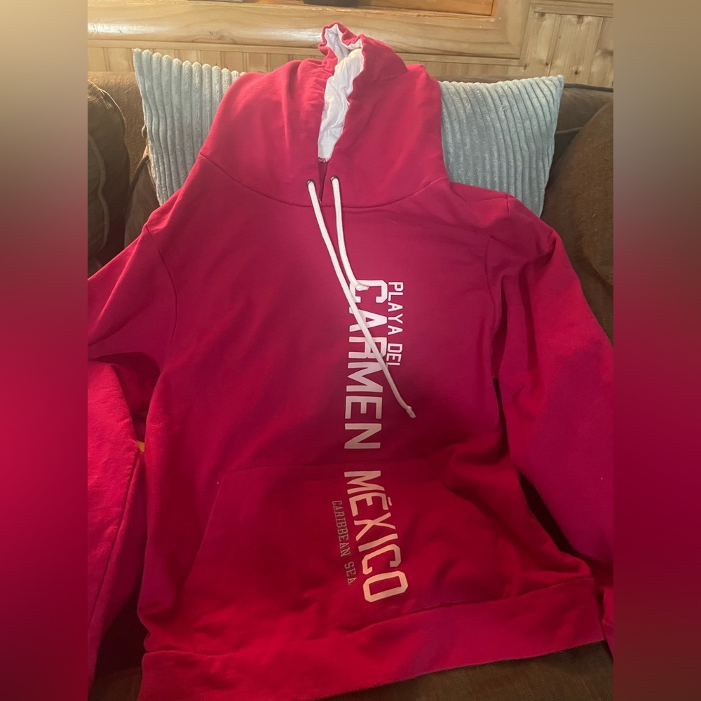 Pink playa del Carmen hoodie